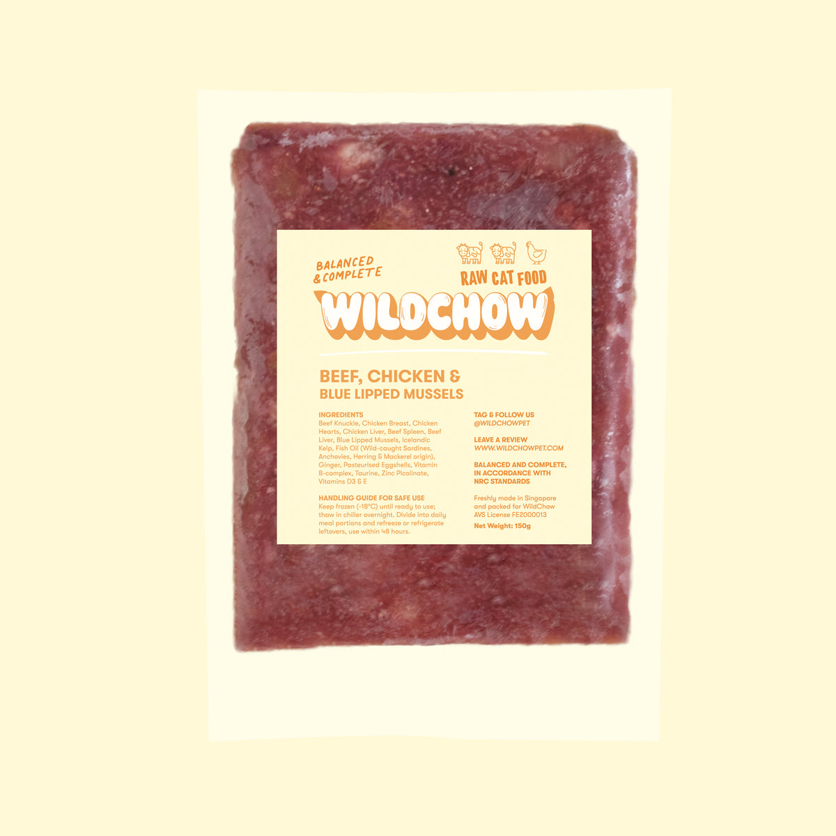 WildChow 牛肉鸡肉生猫粮