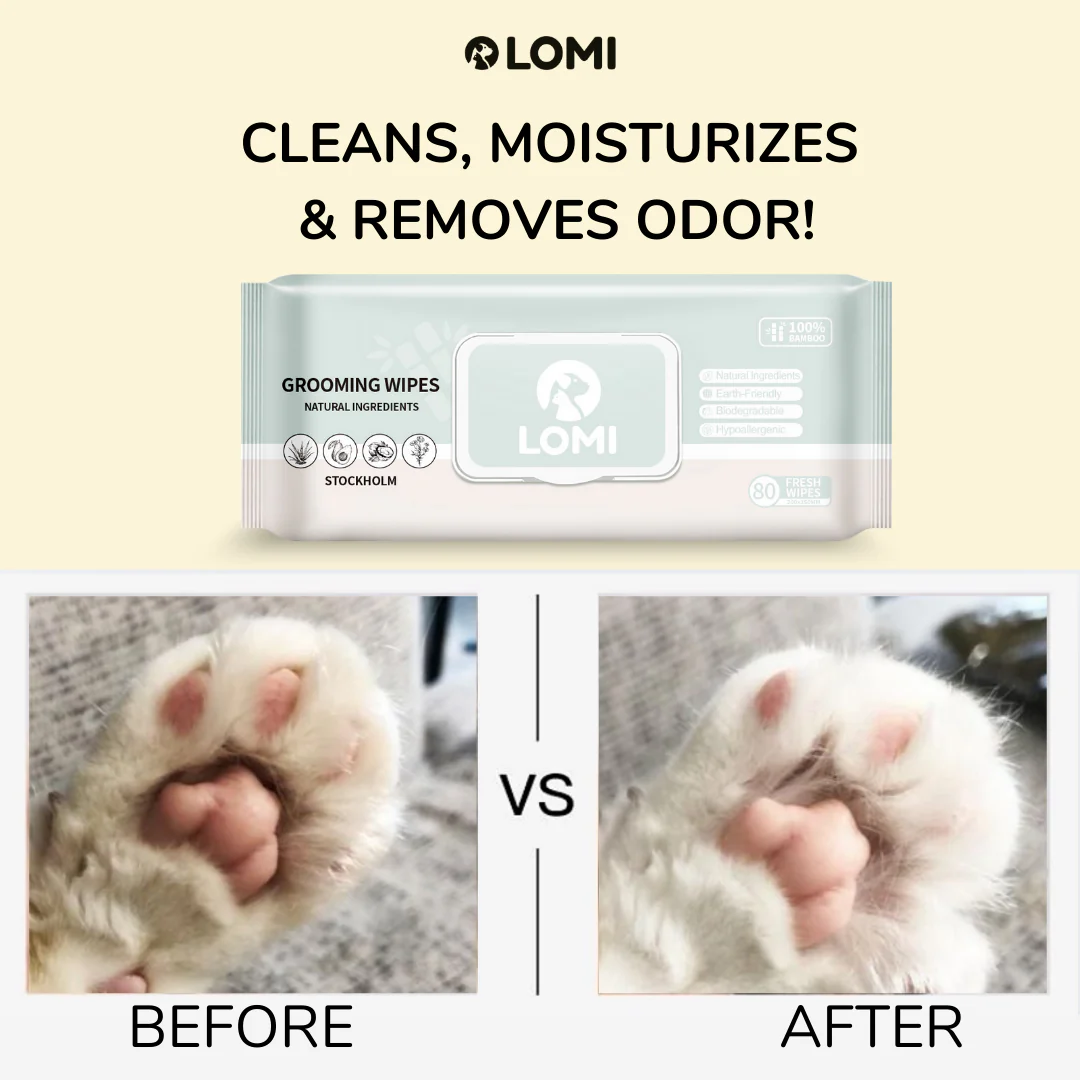 Lomi Bamboo Grooming Wipes | Premium Size