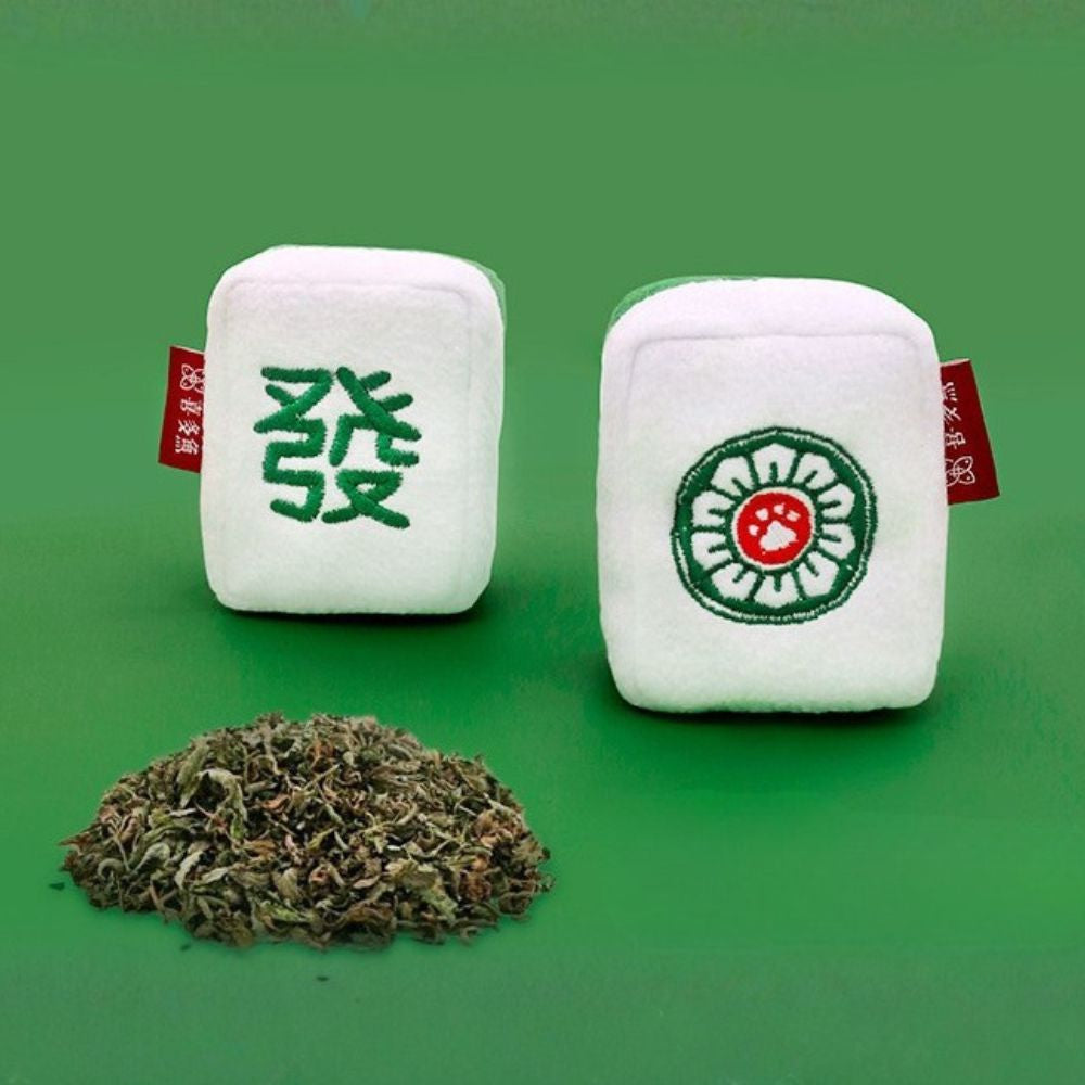 麻将牌猫薄荷玩具