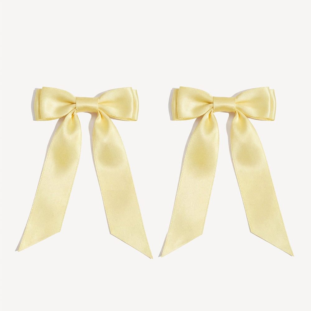Furry Muse Petite Bow Clips Buttercream