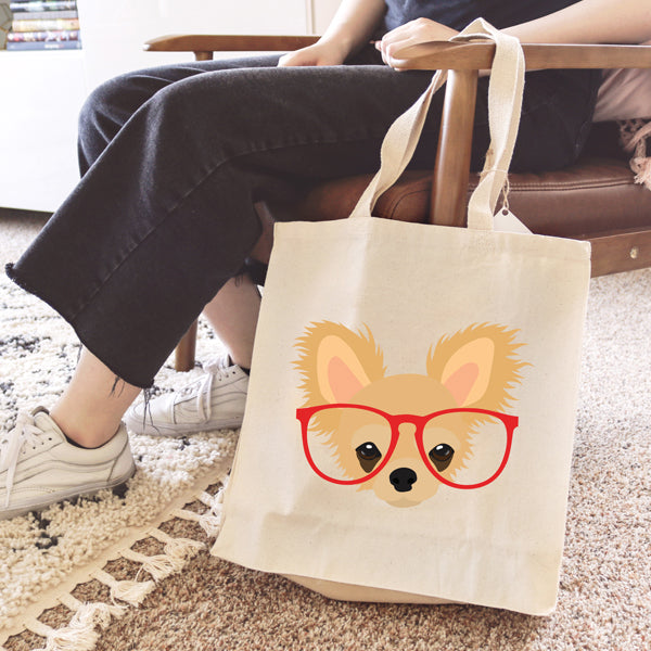 Fancy Huli Glasses Chihuahua Tote Bag